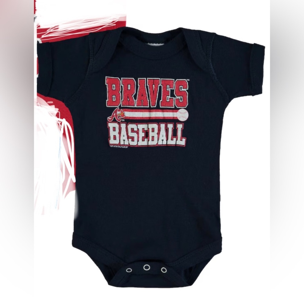MLB⚾️Atlanta🧢Braves⚾️Soft as a Grape Baby👶🏼Onesie Sz 12M
